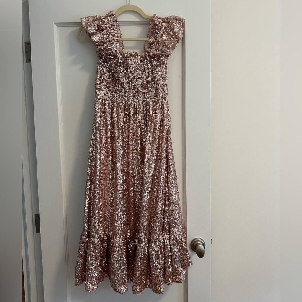 Hill house rose gold sequin ellie. XXS